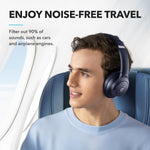by Anker Q20I Hybrid Active Noise Cancelling Headphones, Blue