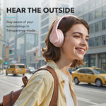 by Anker Q20I Headphones with Protective Case, Pink, Bundle