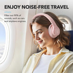 by Anker Q20I Headphones with Protective Case, Pink, Bundle