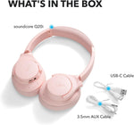 by Anker Q20I Headphones with Protective Case, Pink, Bundle
