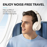 by Anker Q20I Hybrid Active Noise Cancelling Headphones, White