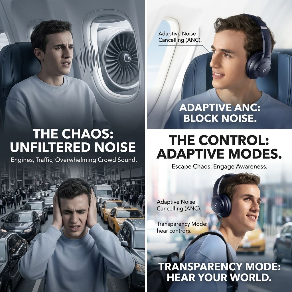 Unfiltered noise vs. ANC